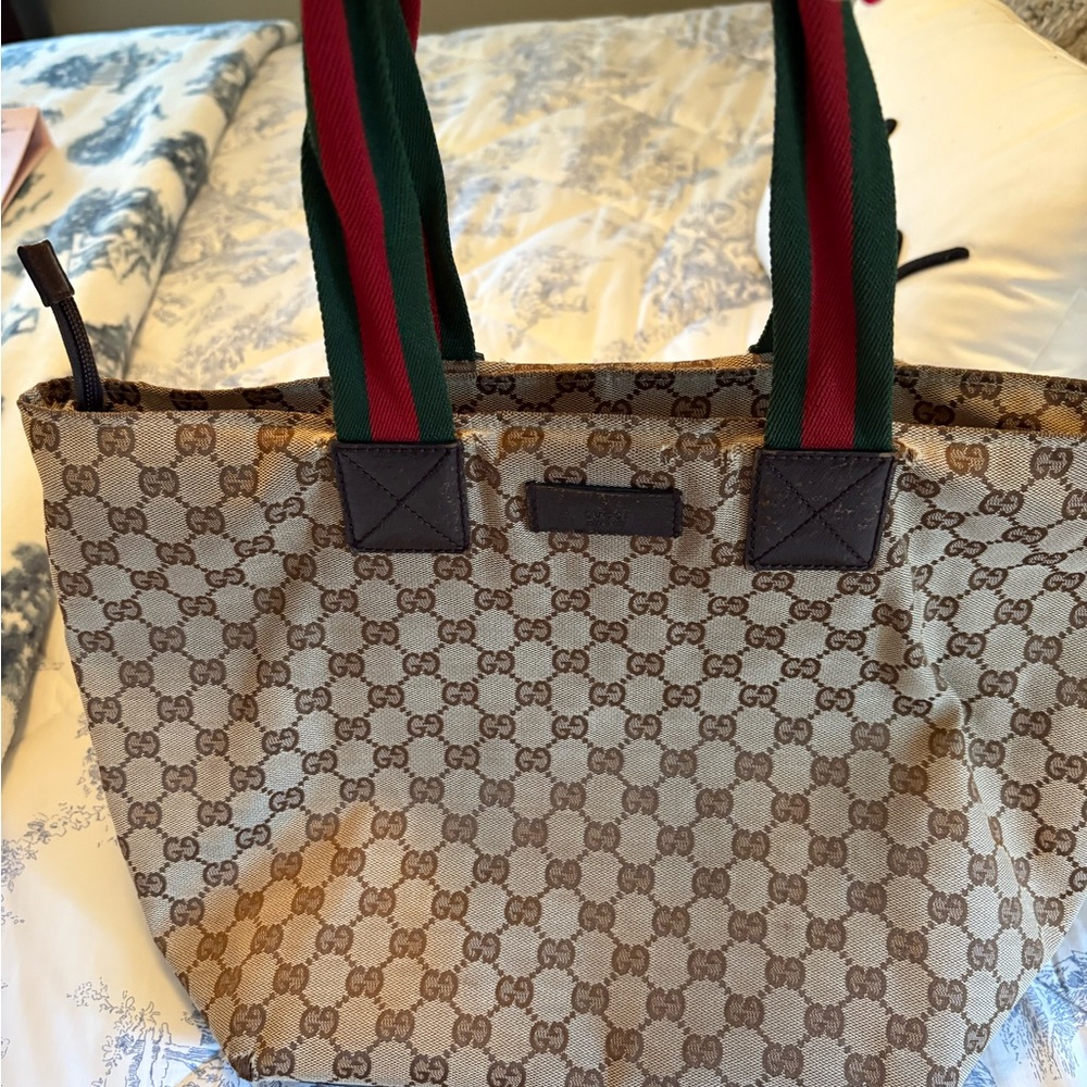 Gucci Brown Monogram Tote Bag